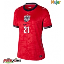 Camiseta Inglaterra Eberechi Eze #21 Visitante Equipación para mujer Mundial 2026 manga corta